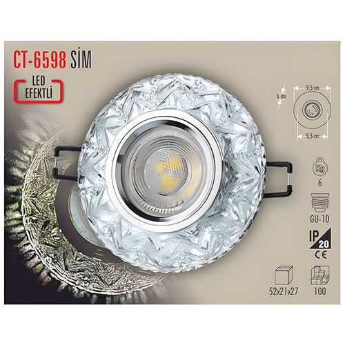 Cata Ct-6598 Sim Dekoratif Cam Spot