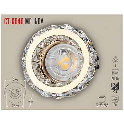 Cata Ct-6640 Melinda Dekoratif Cam Spot