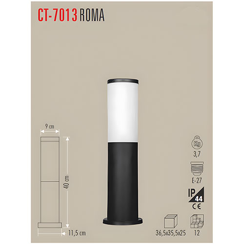 Cata Ct-7013 Roma Bahçe Armatürü