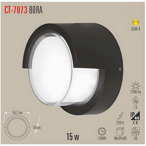 Cata Ct-7073 15W Sıva Üstü Aplik Dış Mekan 3200K Cata Ct-7073 15W Sıva Üstü Aplik Dış Mekan 3200K