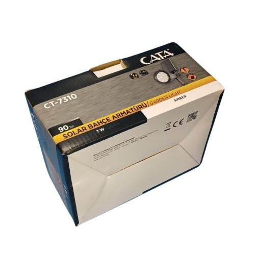 Cata Ct-7310 Solar Bahçe Armatürü 7W / Amber Cata Ct-7310 Solar Bahçe Armatürü 7W / Amber