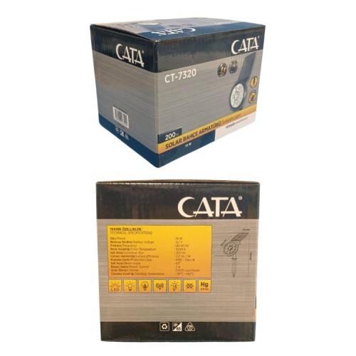 Cata Ct-7320 18W Solar Bahçe Armatürü / Günışığı Cata Ct-7320 18W Solar Bahçe Armatürü / Günışığı