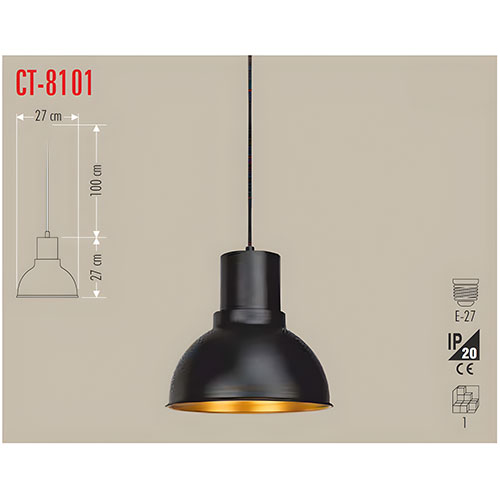 Cata Ct-8101 Dekoratif Sarkıt Armatür 27X27X100 cm