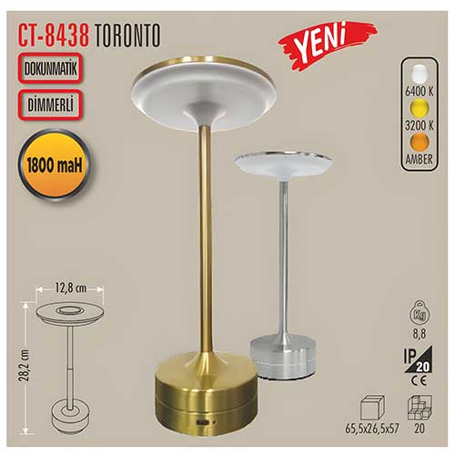 Cata Ct-8438 Toronto Şarjlı Masa Lambası Cata Ct-8438 Toronto Şarjlı Masa Lambası