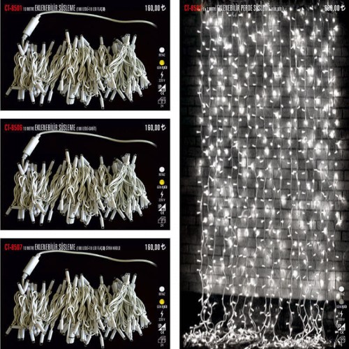 Cata Ct-8501 100 Led 10 Mt Eklenebilir Yılbaşı Süsü - Beyaz