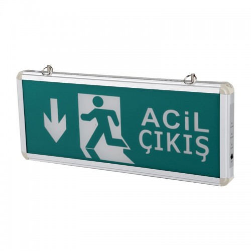 CATA - Cata Ct-9178 Exit Şarjlı Ledli Acil Çıkış Armatürü Kapıya Aşağı Ok