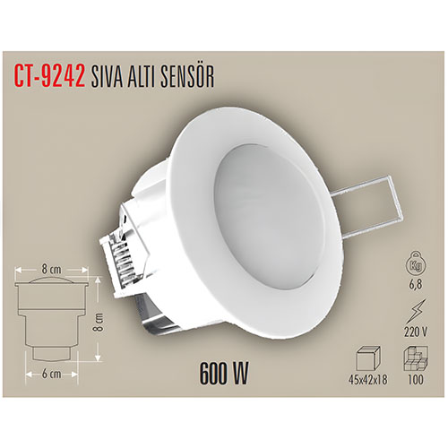 Cata Ct-9242 Sıva Altı Sensör