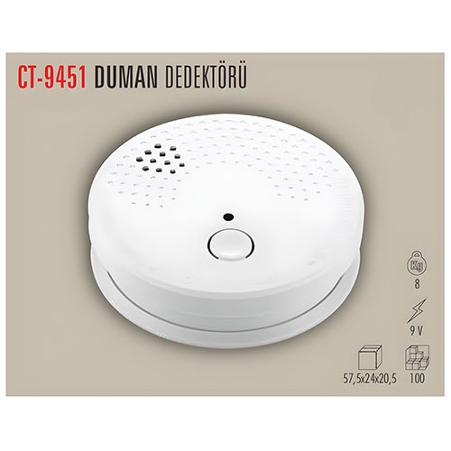 Cata Ct-9451 Duman Dedektörü ( Pil Dahil Değildir.)