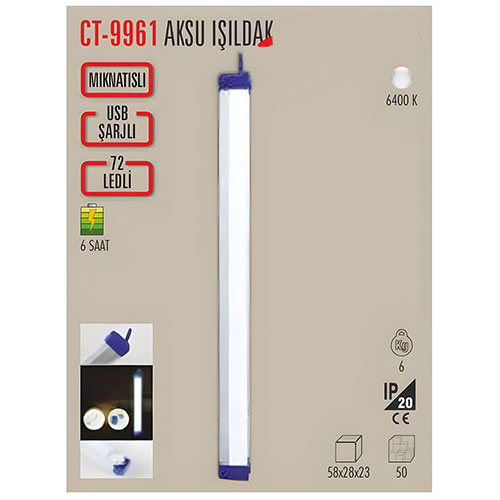 Cata CT-9961 Aksu Şarjlı Ledli Işıldak