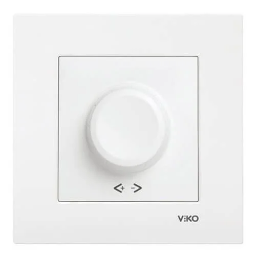 Viko Karre Dimmer 600W Beyaz - Çerçevesiz Viko Karre Dimmer 600W Beyaz - Çerçevesiz
