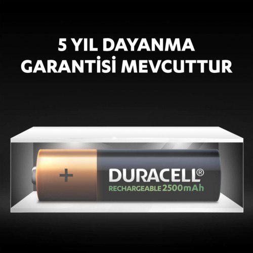 Duracell Şarjlı Kalem Pil 2500 MAh AA (1 adet) Duracell Şarjlı Kalem Pil 2500 MAh AA (1 adet)