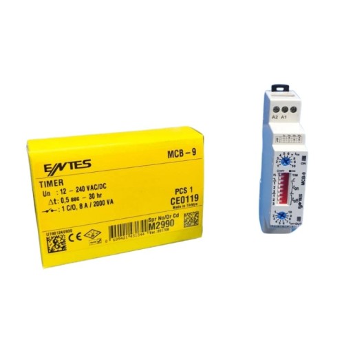 Entes MCB-9 Elektronik Zaman Rölesi Entes MCB-9 Elektronik Zaman Rölesi