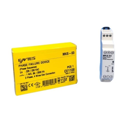 Entes MKS-03 Faz Sıralı Motor Koruma Rölesi Entes MKS-03 Faz Sıralı Motor Koruma Rölesi