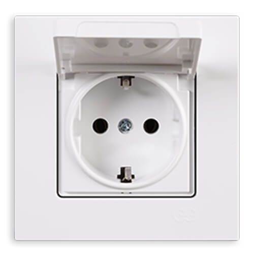 GÜNSAN - Günsan Eqona Fildişi Kapaklı Topraklı Priz - Çerçevesiz GÜNSAN - Günsan Eqona Fildişi Kapaklı Topraklı Priz - Çerçevesiz