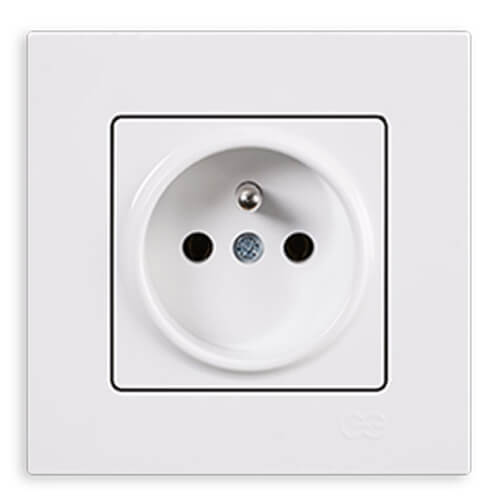 GÜNSAN - Günsan Eqona Fildişi UPS Priz - Çerçevesiz