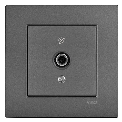 VIKO - Viko Novella F Konnektörlü Uydu Prizi Füme - Çerçevesiz VIKO - Viko Novella F Konnektörlü Uydu Prizi Füme - Çerçevesiz