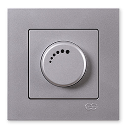 GÜNSAN - Günsan Eqona Gümüş Dimmer (1000W) - Çerçevesiz GÜNSAN - Günsan Eqona Gümüş Dimmer (1000W) - Çerçevesiz