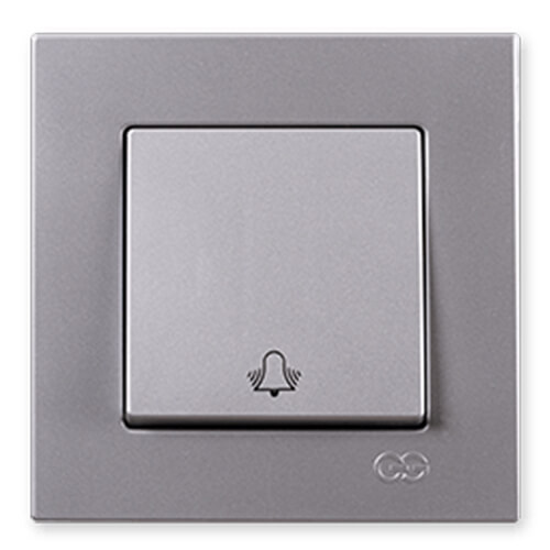 GÜNSAN - Günsan Eqona Gümüş Zil Butonu - Çerçevesiz