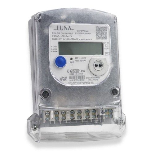 LUNA - Luna Haberleşmeli Trifaze Sayaç (Uzaktan Okuma RS485)