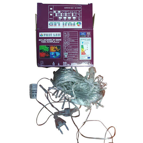 İÇ MEKAN BEYAZ EKLENEBİLİR 100 LEDLİ YILBAŞI SÜSÜ