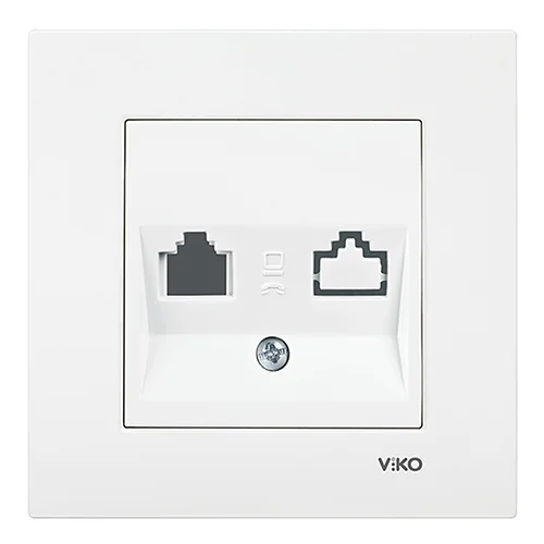 VIKO - Viko Karre İkili Data Prizi (Jaksiz) - Çerçevesiz VIKO - Viko Karre İkili Data Prizi (Jaksiz) - Çerçevesiz