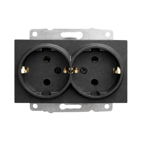 OVIVO - Ovivo Siyah İkili Topraklı Priz