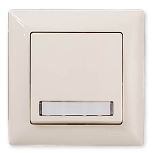 GÜNSAN - Günsan Visage Krem Işıklı Etiketli Zil Butonu - Çerçevesiz