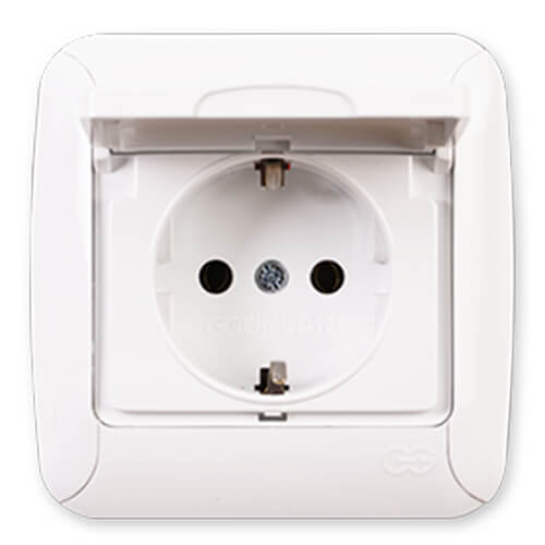 Günsan Fantasy Kapaklı Topraklı Priz - Çerçevesiz