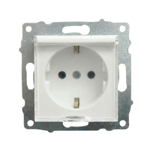 OVIVO - Ovivo Beyaz Kapaklı Topraklı Priz