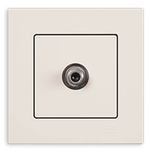 GÜNSAN - Günsan Eqona Krem F Konnektör - Çerçevesiz