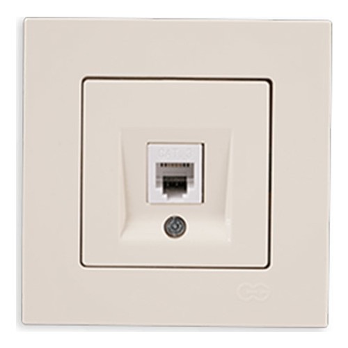 GÜNSAN - Günsan Eqona Krem Nümeris Telefon Prizi - Çerçevesiz