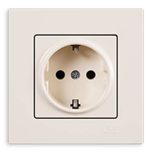 GÜNSAN - Günsan Eqona Krem Topraklı Priz - Çerçevesiz GÜNSAN - Günsan Eqona Krem Topraklı Priz - Çerçevesiz