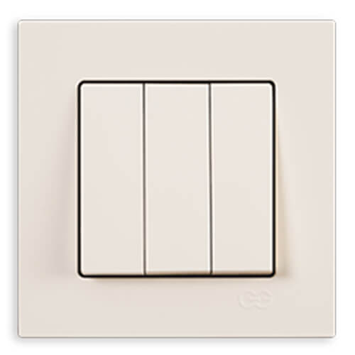 GÜNSAN - Günsan Eqona Krem Üçlü Anahtar - Çerçevesiz