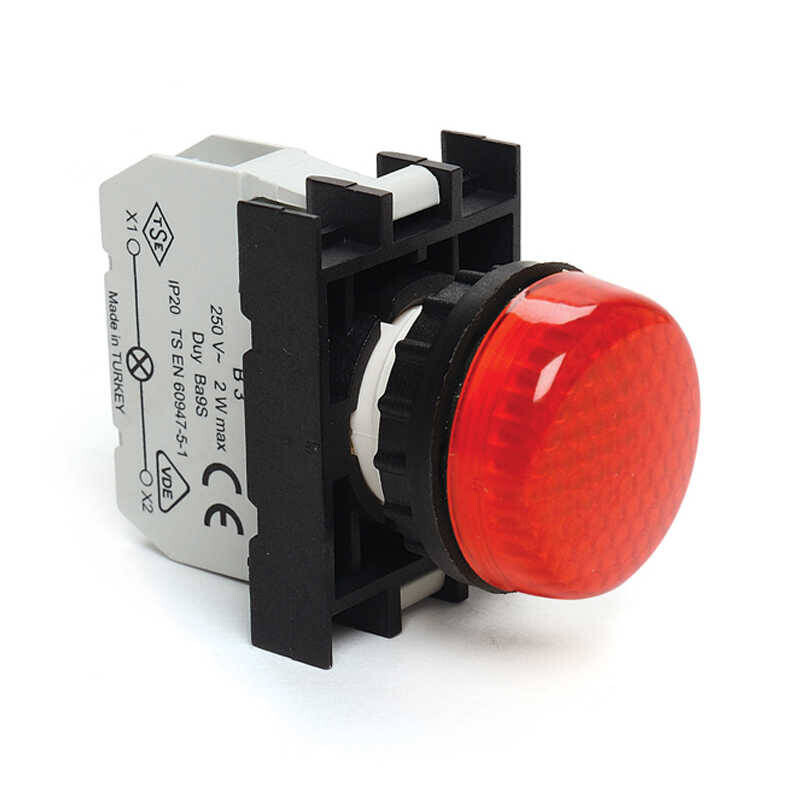 EMAS - Emas Led Li Sinyal Lambası Kırmızı 100-230V Ac