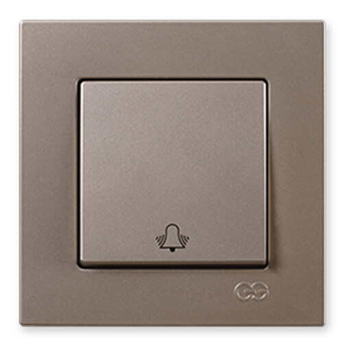 GÜNSAN - Günsan Eqona Metalik Bej Zil Butonu - Çerçevesiz