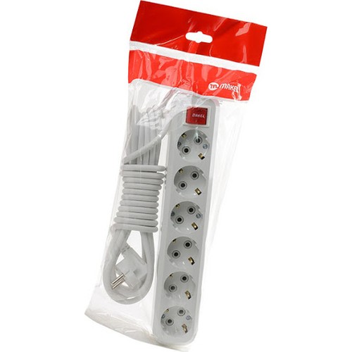 MAKEL - Makel Altılı Anahtarlı Topraklı Grup Priz 5 Mt Uzatma Kablosu MAKEL - Makel Altılı Anahtarlı Topraklı Grup Priz 5 Mt Uzatma Kablosu