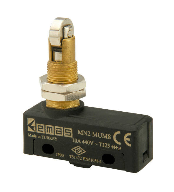 EMAS - Emas Tip 2 Plastik Pimli Eksene Dik Metal Makaralı Mini Switch