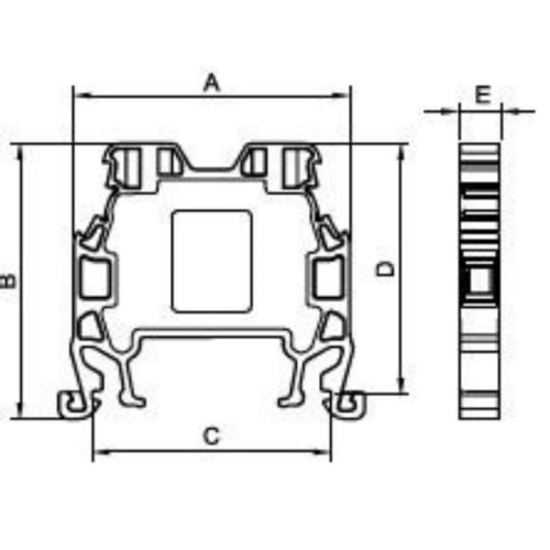 Onka MRK 2,5mm² Vida Bağlantılı Ray klemens / Siyah