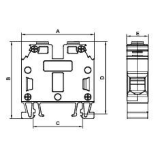 Onka MRK 35mm² Vida Bağlantılı Ray klemens / Mavi