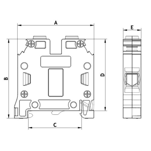 Onka MTK 16mm² Vida Bağlantılı Topraklama Ray Klemensi