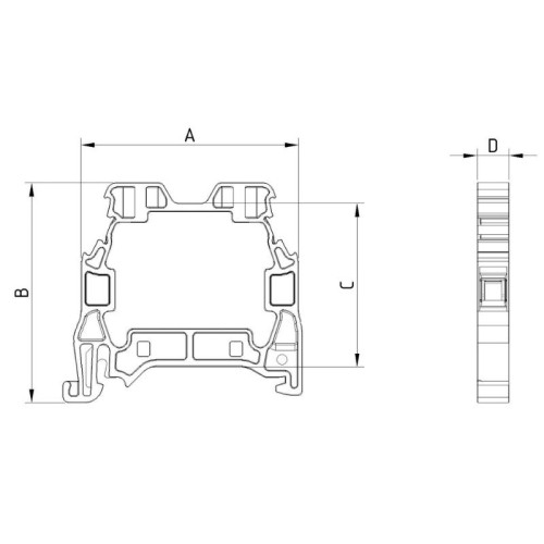 Onka MTK 2,5mm² Vida Bağlantılı Topraklama Ray Klemensi