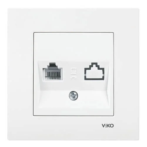 VIKO - Viko Karre Nümeris Telefon Prizi - Çerçevesiz VIKO - Viko Karre Nümeris Telefon Prizi - Çerçevesiz