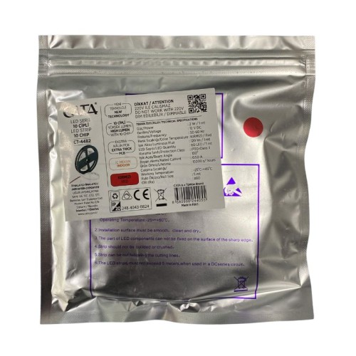 Silikonsuz 10 Çip Şerit Led - Kırmızı Silikonsuz 10 Çip Şerit Led - Kırmızı