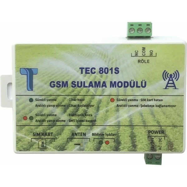 TECIMM - Tecimm TEC-801-S GSM Sulama Modülü Tek Röleli TECIMM - Tecimm TEC-801-S GSM Sulama Modülü Tek Röleli