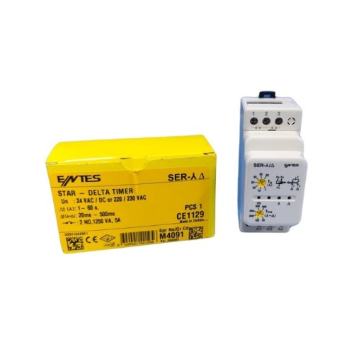 Entes Yıldız Üçgen Zaman Rölesi (Yassı Tip) Entes Yıldız Üçgen Zaman Rölesi (Yassı Tip)