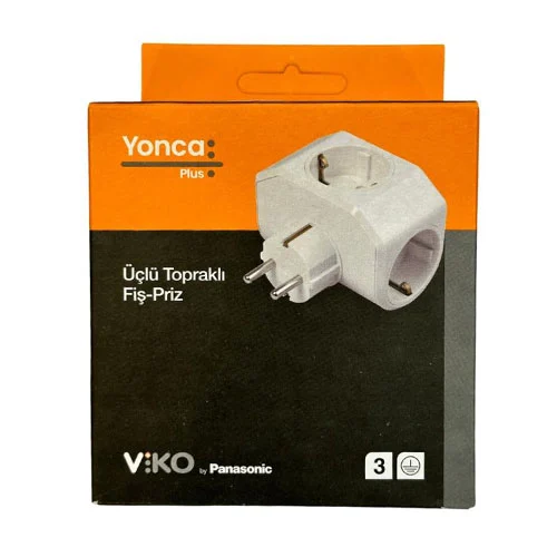 Viko Yonca Plus Üçlü Topraklı Fiş - Priz Viko Yonca Plus Üçlü Topraklı Fiş - Priz